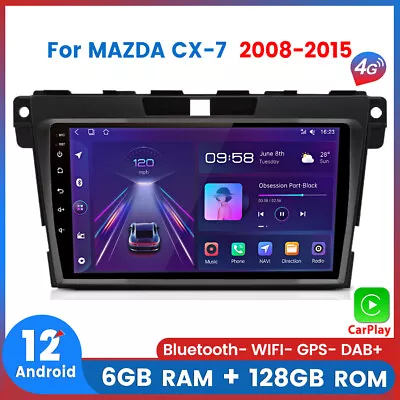 128G For MAZDA CX-7 2008-2015 9  Android12 Carplay Radio GPS Navi FM BT SAT DAB+ • $269.99
