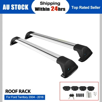 $126.66 • Buy New Aluminium Alloy Aerodynamic Cross Bar Roof Rack For Ford Territory 2004-2016