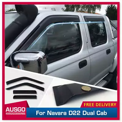 AUSGO Injection Weather Shields For Nissan Navara D22 Dual Cab 1997-2015 • $65.31