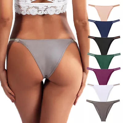 1/5 Pack Womens Santin Panties String Bikinis Thong G-string Underwear Lingeries • $6.99