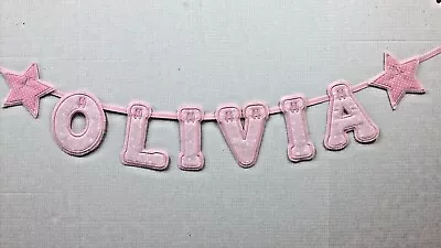 £2.75 • Buy PERSONALISED BOY-GIRL BABY GIFT NAME BUNTING/BANNER FABRIC LETTERS  Per Letter  