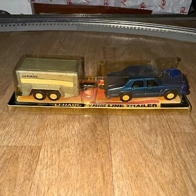 Vintage Tootsietoy Sedan Car & U-Haul Trim Line Trailer • $9.90