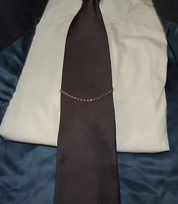 Excellent Vintage Tie Clip Tie Clasp With Chain • $10
