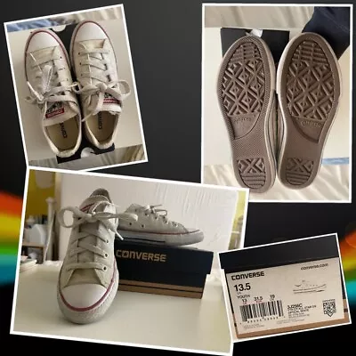 Converse All Star Ox Optical White Youth 13 • £10