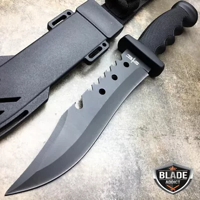 12  Black Survival Camping Outdoor Fixed Blade Hunting Military Bowie Knife • $14.20