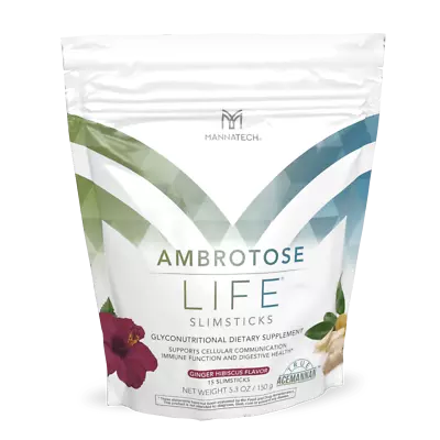 3 Bags Mannatech Ambrotose LIFE® Slimsticks Ginger Hibiscus Floral 150g Ea NEW • $419.95