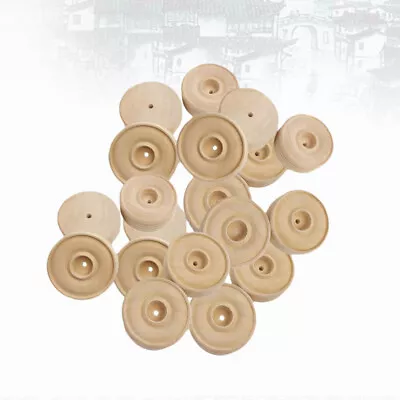 25 Pcs Car Accesories Truck Model Toys Wheel Craft Wood Wheels • £10.88