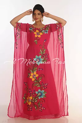 New Dubai Moroccan Kaftan Abaya Embroidered Takchita Wedding Gown Women Dresses • $74.99