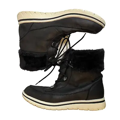 Cliffs Hartley Boots Women Size 9 Black Faux Fur Ankle • $14.98