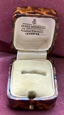 Antique Vintage Beautiful  Tortoise Shell Effect Ring Box - By James Walker Ltd • £85