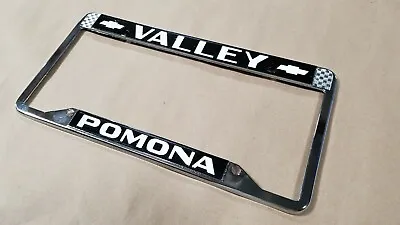  Pomona Valley Chevrolet  Vintage Dealer License Plate Frame From California • $110