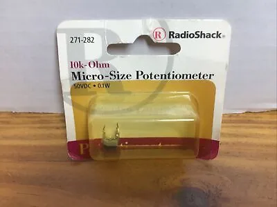 NOS 10K-Ohm Horizontal-Style Micro Sized Potentiometer 50VD Radio Shack # 271282 • $8.69