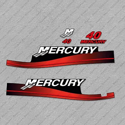 Mercury 40 Hp 2 Stroke 2 Cylinders Electric 1998-2006 Oil-window Outboard Decals • $44.99