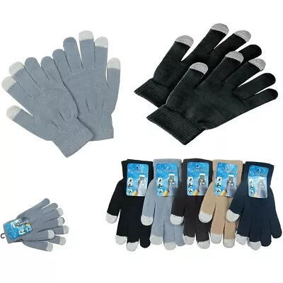 6 Men's Women Magic Winter Touch Screen Gloves Smart Phone Tablet Mitten Lot • $14.95