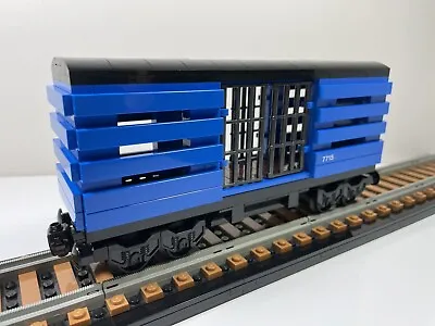LEGO MOC Train Carriage Cattle Wagon 12V 9V Town City Trains • $99.95