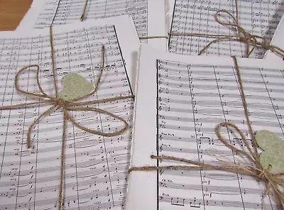 £4.25 • Buy Vintage Music Paper For Craft **30 Sheets WHITE  Music Scrapbooking Decoupage 