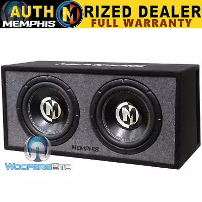 Memphis 2 12  Subwoofers + Ported Box Loaded Enclosure Bass Speakers Car Audio • $399.99