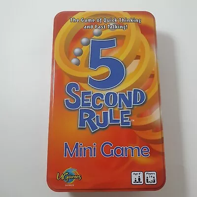 5 Second Rule Tinned Board Game 04475TIN Like New Free Postage Australia -K • $17