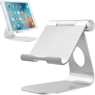 Adjustable Tablet Holder Aluminum Desktop Stand Tray Phone Holder Mount For IPad • £12.89