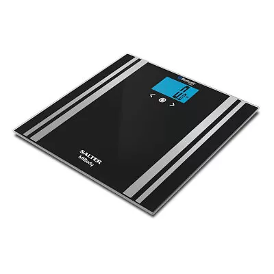 Salter Bluetooth 200kg Smart MiBody Personal Digital Scale LED 76mm Display BLK • $89