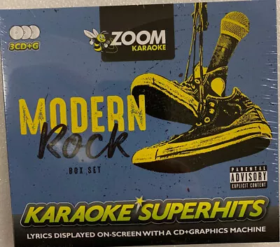 Zoom Karaoke Superhits - Modern Rock - Triple CD+G Disc Set • £7.95