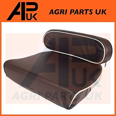 Seat Pan Cushion & Backrest Black White For Massey Ferguson 35X 65 135 Tractor • £57.99