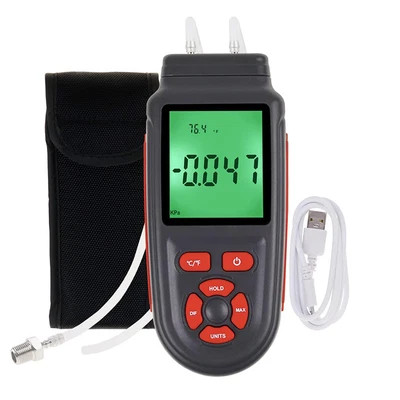 $102 • Buy Digital Handheld Manometer Gas Pressure Air Pressure Vacuum Pressure Tester HVAC