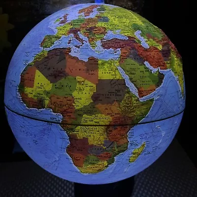 Exerz 32cm Relief Illuminated AR Globe With Cable Free LED Light (EN325413) • £16