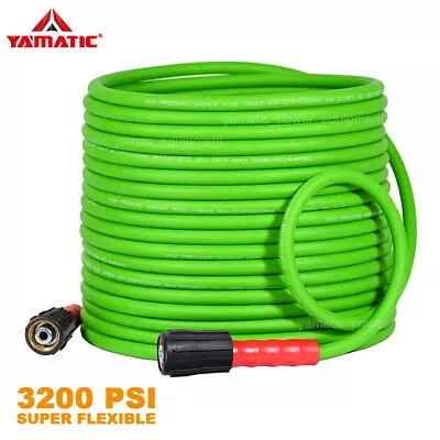 YAMATIC Pressure Washer Hose Super Flexible 1/4  M22-14/15mm Fittings 3200 PSI • $26.39