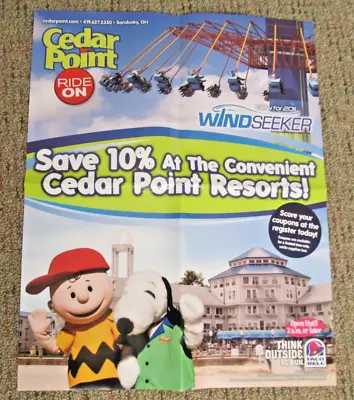 2011 Cedar Point Amusement Park ~ TACO BELL Discount For CP RESORTS Paper Poster • $9