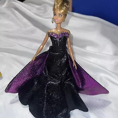 Vintage Barbie Hand Made Mommy Made Black Gown With Cape/Skirt • $15.25