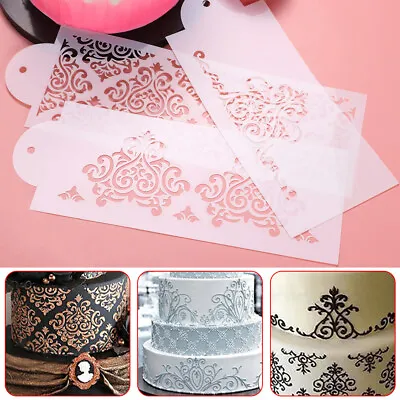 Baking Mould Cake Lace Border Cupcake Stencil Cake Decorating Tool Fondant Mold • £3.74