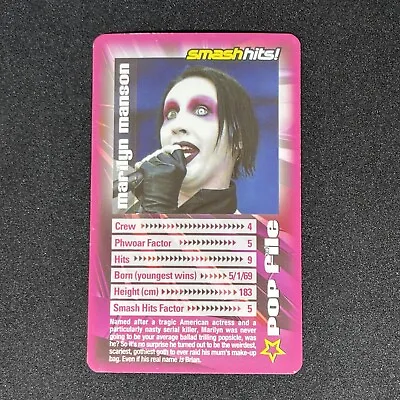 Top Trumps 2003 Marilyn Manson RC Rookie Card Trading Card Game • $4