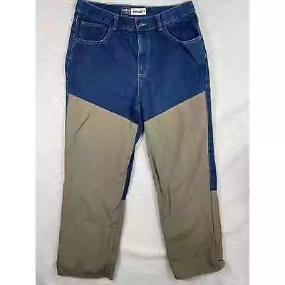 Guide Series Jeans Mens 36x30 Brush Pants Blue Denim Double Knee Work Relaxed • $19.99