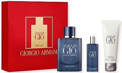 Giorgio Armani Acqua Di Gio Profondo Eau De Parfum EDP 125ml + 75ml Gift Set • $199.99