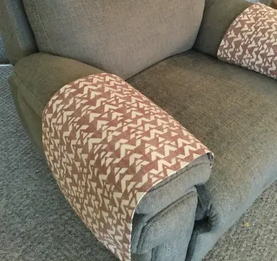 LAST PAIR Of LUXURY Chair Arm Rest Cover Sofa Armchair Modern Pattern • £12.95