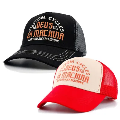 Mens Summer Mesh Baseball Cap Snapback Hat Adjustable Trucker Sun Outdoor Sport • £5.99