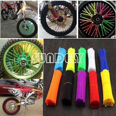 Wheel Spoke Wraps Kit Rims Skins Covers Guard Protector Motocross Pit Dirt Bike • $23.65