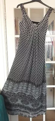 £14.99 • Buy Ladies M&S Per Una Blue Grey & Black Long Summer Holiday Sequin Dress Size 10