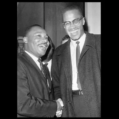 Martin Luther King Jr Malcolm X PHOTO Black Segregation Civil Rights MLK • $5.48