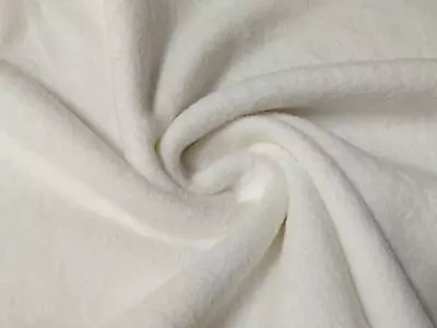 Jersey Fine Sherpa Fleece Fur Fabric Material ECRU • £3.49