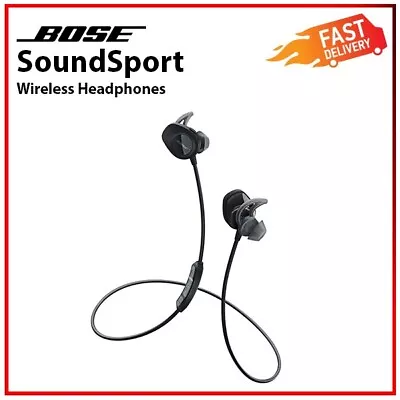 Bose SoundSport BLACK Wireless Bluetooth In-Ear IOS/Android Earphones Earbuds AU • $113.25