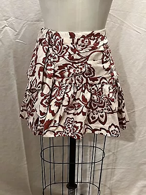 $18 • Buy Zara Woman White Floral Patterned Skirt Size Large