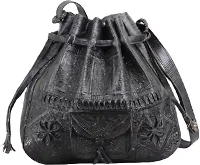 Handbag Genuine Leather Engraved Shoulder Bag Moroccan Handmade Women Casual • $80.90