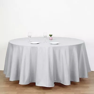 6 Pack 120 Inch ROUND TABLECLOTHS Wedding Decorations Party Table Covers • $67.05