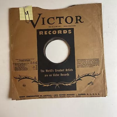 10  78 RPM Record Sleeves - Lot Of 10 Victor Record Sleeves (Bundle #11) • $10