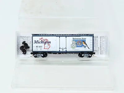 N Scale Micro-Trains MTL 02100395 MI Michigan State 40' Plug Door Box Car #1837 • $29.95