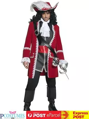 Authentic Pirate Captain Of The Caribbean Jack Sparrow Mens Costume Outfit • $80.10