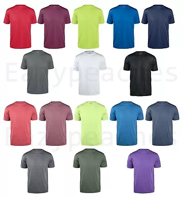 Reebok Mens 100% Polyester Dri-fit T-shirt Work Out Gym S-3XL 4XL 5XL Sport Tee • $12.95