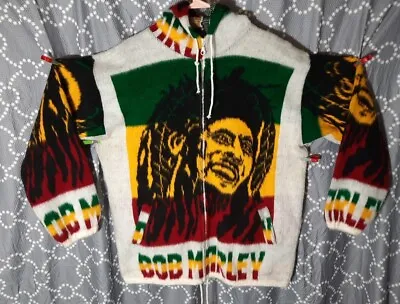 Bob Marley Artesanias Tuntaquimba Hooded Jacket Wool Full Zip Size XL • $59.99